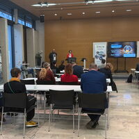 Eröffnung des Fachforums durch ThEEN-Geschäftsführerin Jana Liebe und Prof. Dr. Michael Stelter vom Fraunhofer IKTS