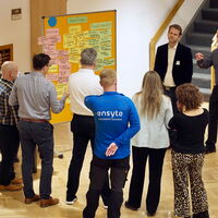 Diskussion der Teilnehmer am Thementisch Piloprojekte/-regionen in Mühlhausen